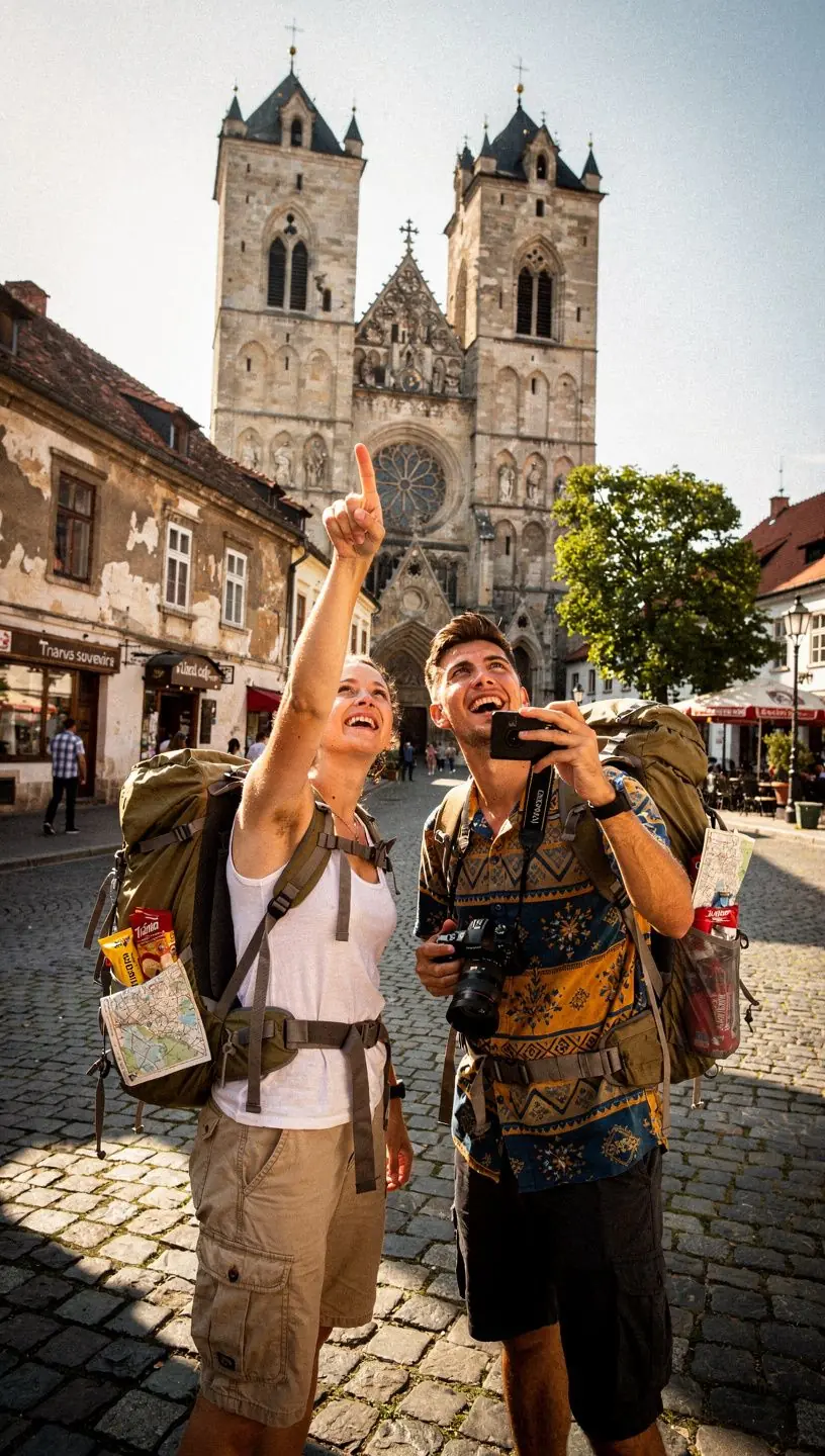 Pohľad na historické centrum Bratislavy s dominantou Bratislavského hradu.