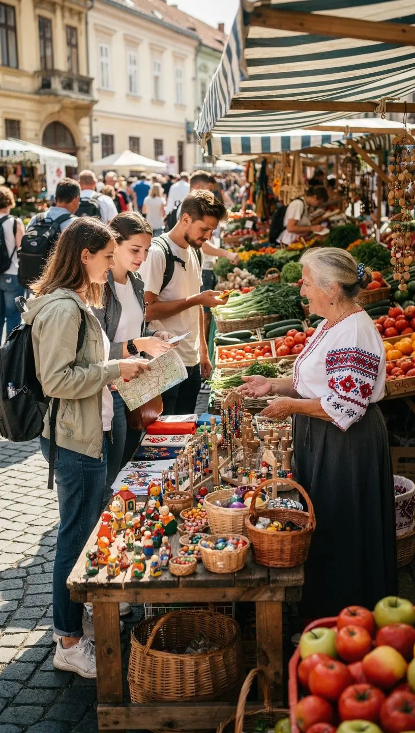 Rodinný výlet na Tatry s turistami na horskej trase.